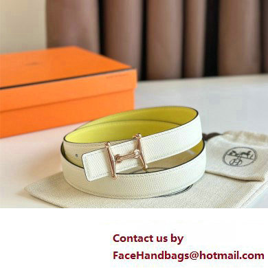 Hermes Mors H belt buckle  &  Reversible leather strap 24 mm 09 2023